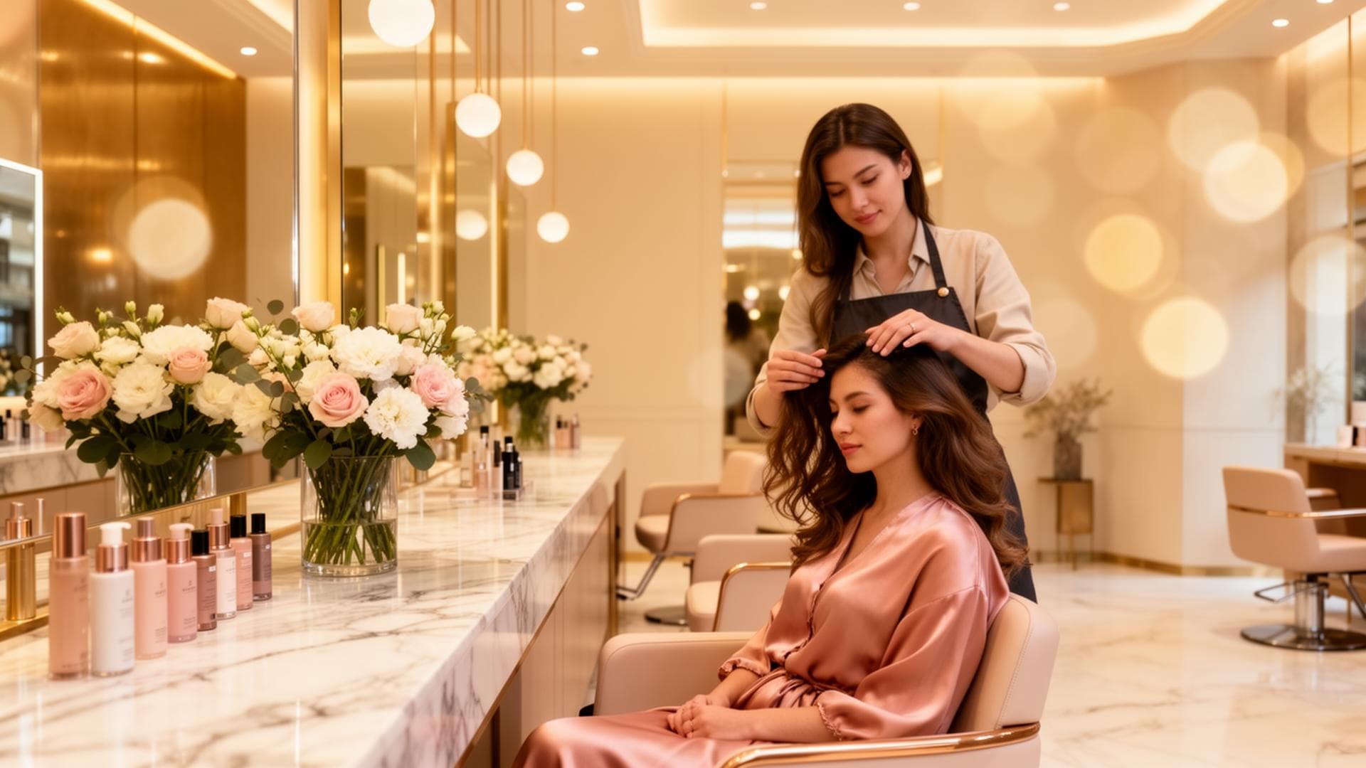 Luxurious beauty salon interior
